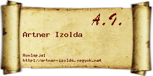 Artner Izolda névjegykártya